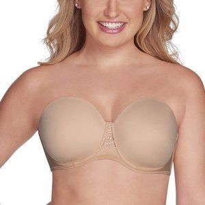 Vanity Fair Beauty Back Full Figure Strapless Bra Rose Beige 74380 34DD NWT